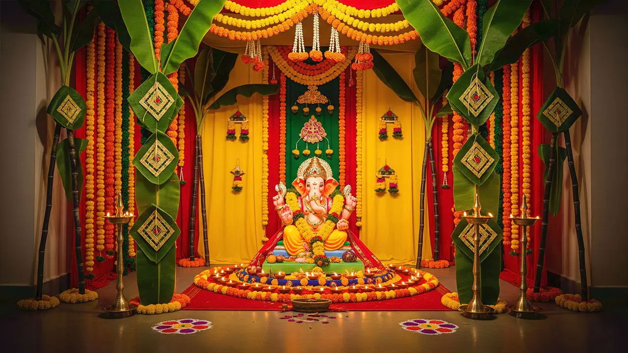 Traditional Ganpati Decoration Ideas